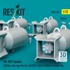 RESKIT RS32-0537 AN-M57 bombs (250 lbs, box-type fin) for all USAF & RAF of WW2 & Korean War (8 pcs) (3D Printed) 1/32